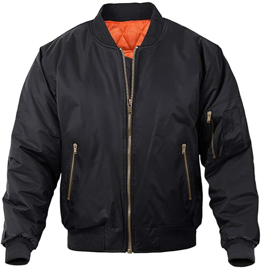 516j6-yUmOL._AC_SL1001_.jpg men Bomber Jacket Casual Fall Winter Military Jacket and Coats Outwear - Image 1