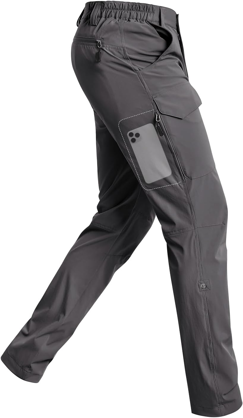 51EHjES1uoL._AC_SL1500_.jpg Men's-Hiking-Pants-Lightweight-Water-Resistant-Quick-Dry Stretch for Travel Camping Fishing Outdoor - Image 1