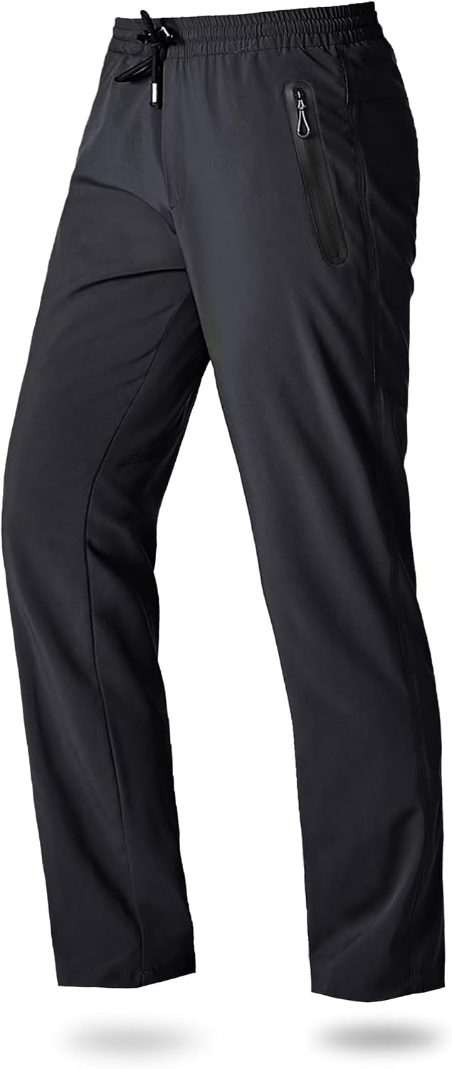 61aRxO0gwrL._AC_SL1500_.jpg Men's Joggers Lightweight Quick Dry Casual Athletic Hiking Pants Sweatpants with Pockets Elastic Waist - Image 1