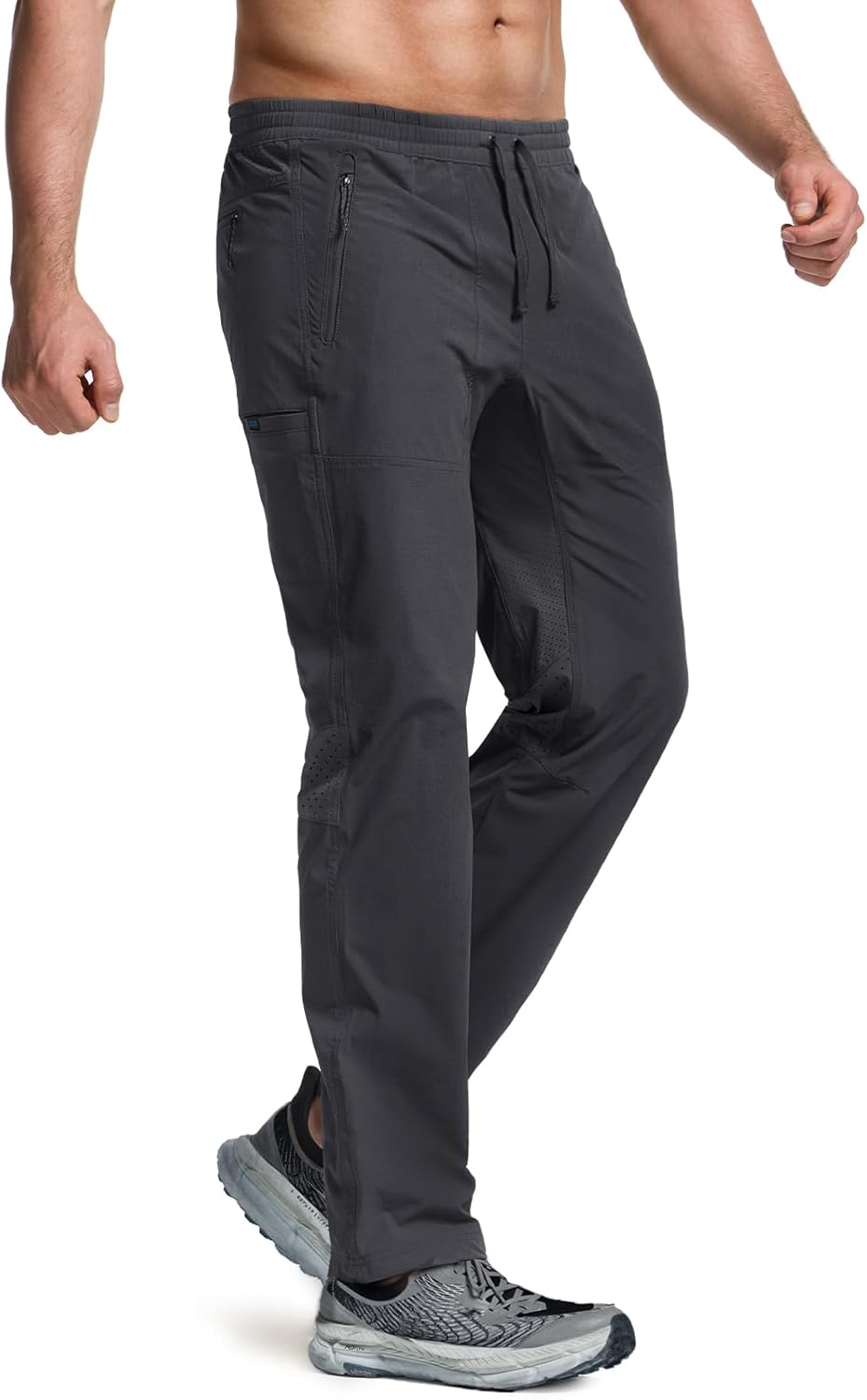 61fM92zDPkL._AC_SL1500_.jpg Men's Lightweight Vent Hiking Pants, Water-Resistant & Breathable Sports Outdoor Athletic Pants with Elastic Waist - Image 1