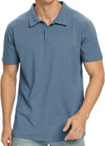 Polo Shirts for Men Short/Long Sleeve Soft Cotton Collared Shirt