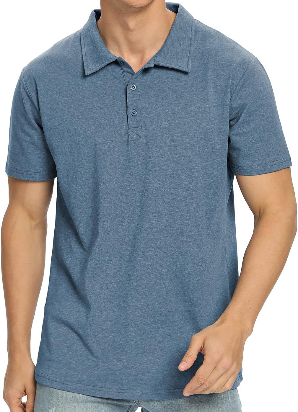 71X6Za0TrtS._AC_SL1396_.jpg Polo Shirts for Men Short/Long Sleeve Soft Cotton Collared Shirt - Image 1
