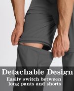 Hiking Pants Men Quick Dry Convertible Tactical Pant Fishing Travel Casual Cargo Pants for Men with Pocket - Image 2
