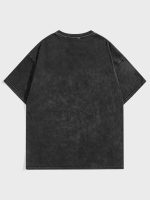 men Letter Graphic Drop Shoulder T Shirts Casual Round Neck Tee Top - Image 2