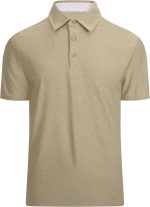 Mens Golf Shirt Moisture Wicking Quick-Dry Short Sleeve Casual Polo Shirts for Men